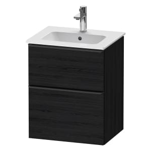 Duravit D-Neo Waschtischunterbau 51 x 62,5 cm, 2 Auszüge, Griff diamantschwarz