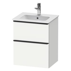 Duravit D-Neo Waschtischunterbau 51 x 62,5 cm, 2 Auszüge, Griff diamantschwarz