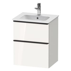 Duravit D-Neo Waschtischunterbau 51 x 62,5 cm, 2 Auszüge, Griff diamantschwarz