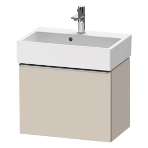 Duravit D-Neo Waschtischunterbau Compact 58,4 x 44 cm, 1 Auszug, Griff edelstahl gebürstet