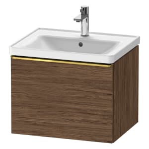 Duravit D-Neo Waschtischunterbau 58,4 x 44 cm, 1 Auszug, Griff gold poliert