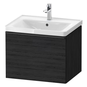 Duravit D-Neo Waschtischunterbau 58,4 x 44 cm, 1 Auszug, Griff diamantschwarz