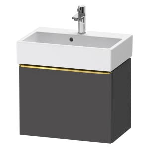 Duravit D-Neo Waschtischunterbau Compact 58,4 x 44 cm, 1 Auszug, Griff gold poliert