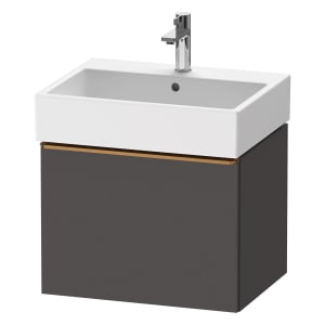 Duravit D-Neo Waschtischunterbau 58,4 x 44 cm, 1 Auszug, Griff bronze gebürstet