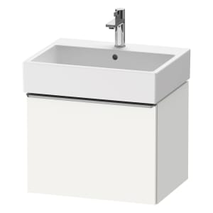 Duravit D-Neo Waschtischunterbau 58,4 x 44 cm, 1 Auszug, Griff edelstahl gebürstet