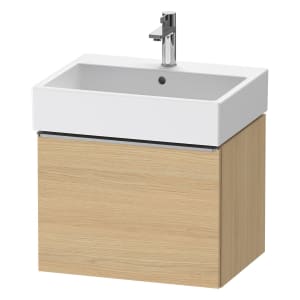 Duravit D-Neo Waschtischunterbau 58,4 x 44 cm, 1 Auszug, Griff edelstahl gebürstet