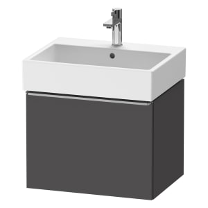 Duravit D-Neo Waschtischunterbau 58,4 x 44 cm, 1 Auszug, Griff edelstahl gebürstet