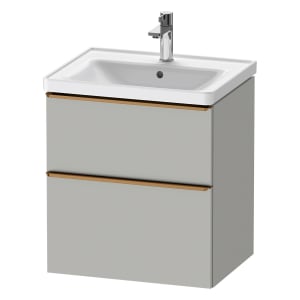 Duravit D-Neo Waschtischunterbau 58,4 x 62,5 cm, 2 Auszüge, Griff bronze gebürstet