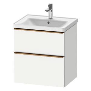 Duravit D-Neo Waschtischunterbau 58,4 x 62,5 cm, 2 Auszüge, Griff bronze gebürstet