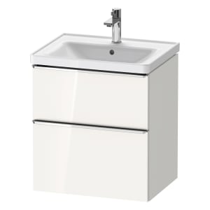 Duravit D-Neo Waschtischunterbau 58,4 x 62,5 cm, 2 Auszüge, Griff chrom