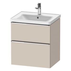 Duravit D-Neo Waschtischunterbau 58,4 x 62,5 cm, 2 Auszüge, Griff chrom