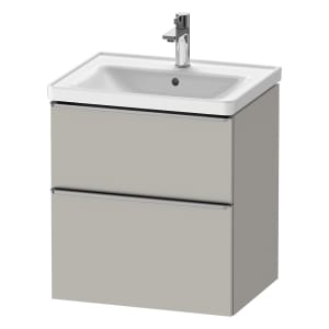 Duravit D-Neo Waschtischunterbau 58,4 x 62,5 cm, 2 Auszüge, Griff edelstahl gebürstet