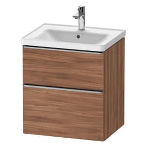 Duravit D-Neo Waschtischunterbau 58,4 x 62,5 cm, 2 Auszüge, Griff edelstahl gebürstet