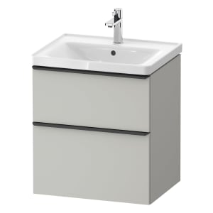 Duravit D-Neo Waschtischunterbau 58,4 x 62,5 cm, 2 Auszüge, Griff diamantschwarz