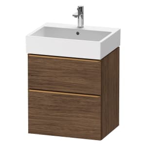 Duravit D-Neo Waschtischunterbau 58,4 x 62,5 cm, 2 Auszüge, Griff bronze gebürstet