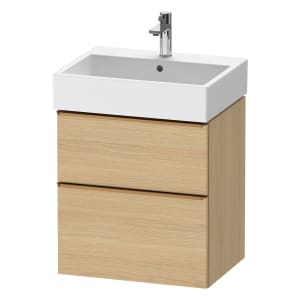 Duravit D-Neo Waschtischunterbau 58,4 x 62,5 cm, 2 Auszüge, Griff bronze gebürstet