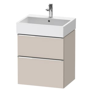 Duravit D-Neo Waschtischunterbau 58,4 x 62,5 cm, 2 Auszüge, Griff chrom