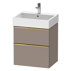 Duravit D-Neo Waschtischunterbau 58,4 x 62,5 cm, 2 Auszüge, Griff gold poliert
