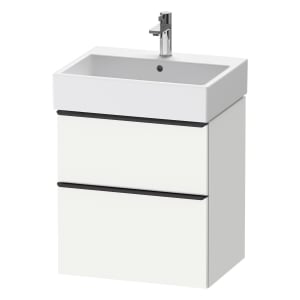 Duravit D-Neo Waschtischunterbau 58,4 x 62,5 cm, 2 Auszüge, Griff diamantschwarz