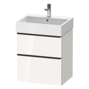 Duravit D-Neo Waschtischunterbau 58,4 x 62,5 cm, 2 Auszüge, Griff diamantschwarz