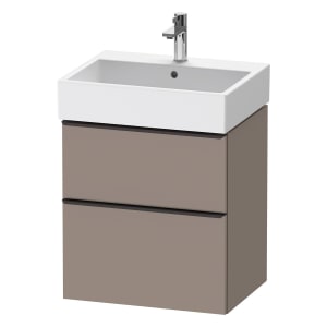 Duravit D-Neo Waschtischunterbau 58,4 x 62,5 cm, 2 Auszüge, Griff diamantschwarz