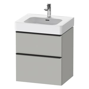 Duravit D-Neo Waschtischunterbau 58,4 x 62,5 cm, 2 Auszüge, Griff diamantschwarz