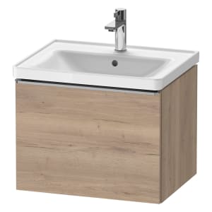 Duravit D-Neo Waschtischunterbau 58,4 x 44 cm, 1 Auszug, Griff edelstahl gebürstet
