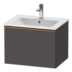 Duravit D-Neo Waschtischunterbau 61 x 44 cm, 1 Auszug, Griff bronze gebürstet
