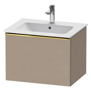 Duravit D-Neo Waschtischunterbau 61 x 44 cm, 1 Auszug, Griff gold poliert