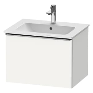 Duravit D-Neo Waschtischunterbau 61 x 44 cm, 1 Auszug, Griff edelstahl gebürstet