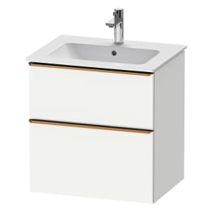 Duravit D-Neo Waschtischunterbau 61 x 62,5 cm, 2 Auszüge, Griff bronze gebürstet