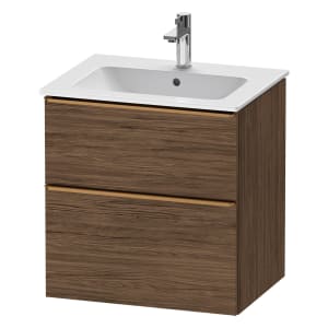 Duravit D-Neo Waschtischunterbau 61 x 62,5 cm, 2 Auszüge, Griff bronze gebürstet