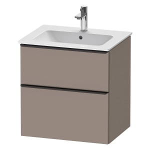Duravit D-Neo Waschtischunterbau 61 x 62,5 cm, 2 Auszüge, Griff diamantschwarz
