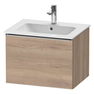 Duravit D-Neo Waschtischunterbau 61 x 44 cm, 1 Auszug, Griff edelstahl gebürstet