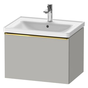 Duravit D-Neo Waschtischunterbau 63,4 x 44 cm, 1 Auszug, Griff gold poliert