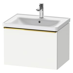 Duravit D-Neo Waschtischunterbau 63,4 x 44 cm, 1 Auszug, Griff gold poliert