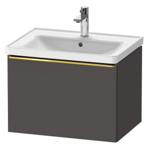Duravit D-Neo Waschtischunterbau 63,4 x 44 cm, 1 Auszug, Griff gold poliert