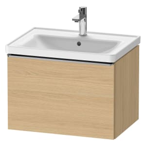 Duravit D-Neo Waschtischunterbau 63,4 x 44 cm, 1 Auszug, Griff edelstahl gebürstet