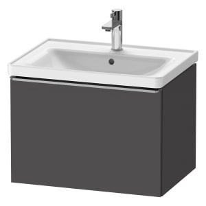 Duravit D-Neo Waschtischunterbau 63,4 x 44 cm, 1 Auszug, Griff edelstahl gebürstet
