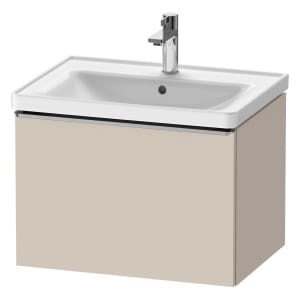 Duravit D-Neo Waschtischunterbau 63,4 x 44 cm, 1 Auszug, Griff edelstahl gebürstet
