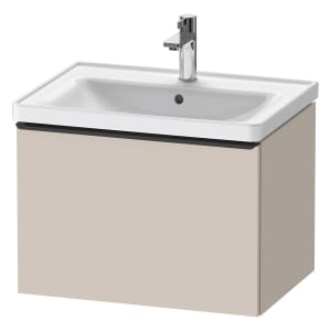 Duravit D-Neo Waschtischunterbau 63,4 x 44 cm, 1 Auszug, Griff diamantschwarz