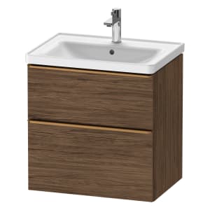 Duravit D-Neo Waschtischunterbau 63,4 x 62,5 cm, 2 Auszüge, Griff bronze gebürstet