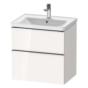 Duravit D-Neo Waschtischunterbau 63,4 x 62,5 cm, 2 Auszüge, Griff chrom