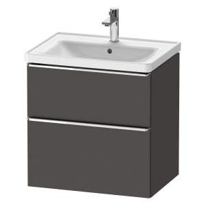 Duravit D-Neo Waschtischunterbau 63,4 x 62,5 cm, 2 Auszüge, Griff chrom