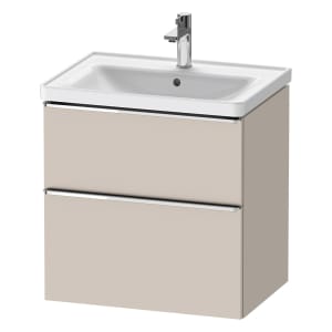 Duravit D-Neo Waschtischunterbau 63,4 x 62,5 cm, 2 Auszüge, Griff chrom