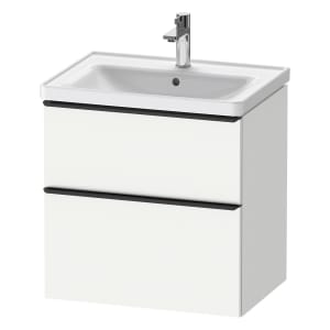 Duravit D-Neo Waschtischunterbau 63,4 x 62,5 cm, 2 Auszüge, Griff diamantschwarz