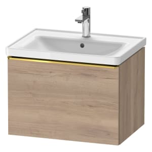 Duravit D-Neo Waschtischunterbau 63,4 x 44 cm, 1 Auszug, Griff gold poliert