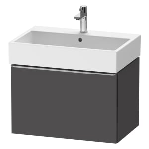 Duravit D-Neo Waschtischunterbau 68,4 x 44 cm, 1 Auszug, Griff edelstahl gebürstet