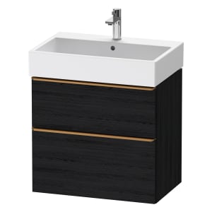 Duravit D-Neo Waschtischunterbau 68,4 x 62,5 cm, 2 Auszüge, Griff bronze gebürstet