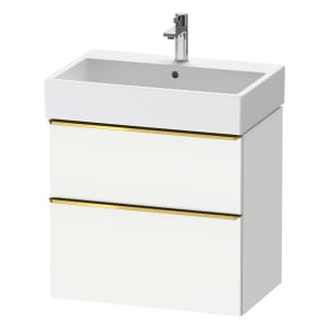 Duravit D-Neo Waschtischunterbau 68,4 x 62,5 cm, 2 Auszüge, Griff gold poliert